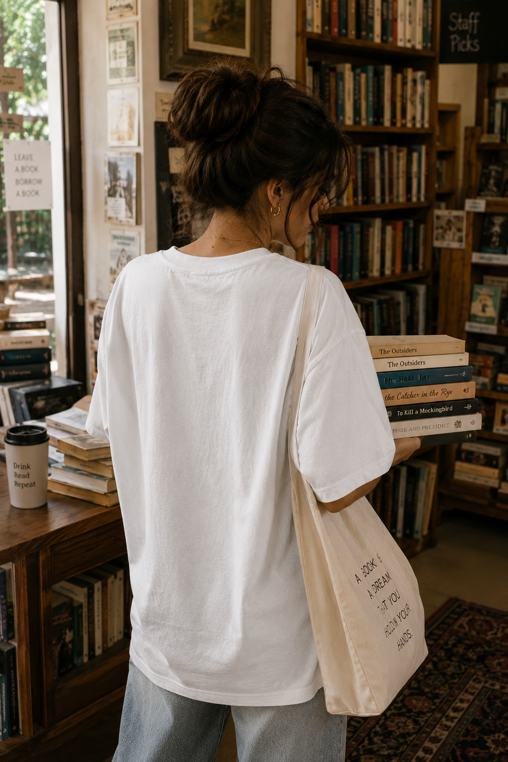 Hot Girls Have Library Cards | Oversized T-Shirt