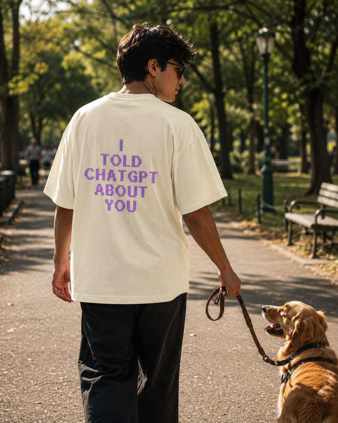 I Told ChatGPT About You — Unisex Terry Oversized Tee